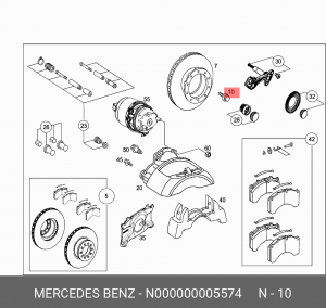 болт ! крепления тормозного диска M20х1.5х70 \MB Actros N 000000 005574 MERCEDES BENZ