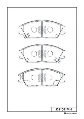 Колодки тормозные диск.передние SONATA V (NF) D11091MH D11091MH MK KASHIYAMA