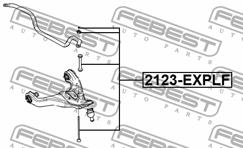 Тяга стабилизатора передняя FORD RANGER ET 2006-2011 2123-EXPLF 2123-EXPLF FEBEST