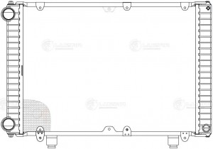 Радиатор ГАЗ-3302 Бизнес алюминиевый 2-х рядный дв.УМЗ-4216,Крайслер (Heavy Duty LRC 0303 LUZAR