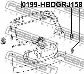 Петля двери багажника TOYOTA LAND CRUISER PRADO 120 02-09 0199-HBDGRJ158 0199-HBDGRJ158 FEBEST