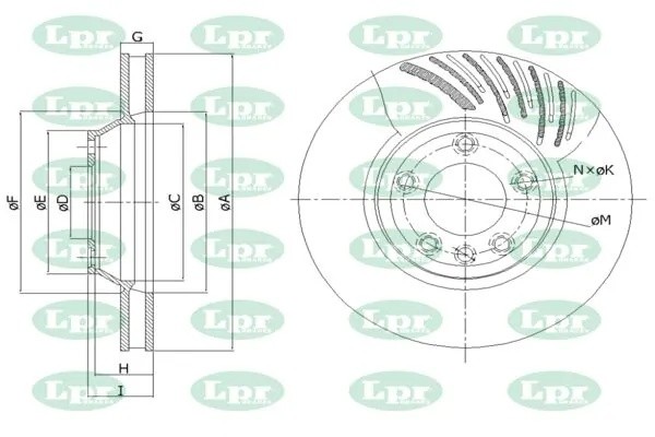 Диск тормозной правый A1017V A1017V LPR