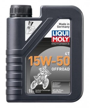 Масло моторное для 4-х тактных двигателей LIQUI MOLY MOTORBIKE 4T OFFROAD 15W50  3057 LIQUI MOLY