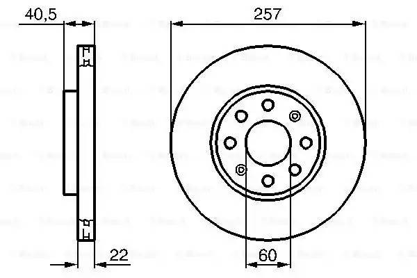 Диск тормозной передний 0986479223 0 986 479 223 BOSCH