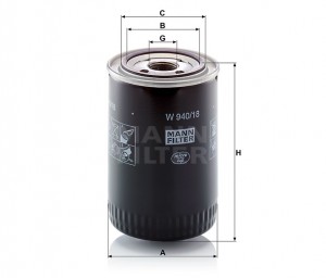 Фильтр масляный Deutz W 940-18 MANN FILTER
