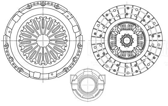 Сцепление в сборе с механической муфтой FR1905 TRIALLI