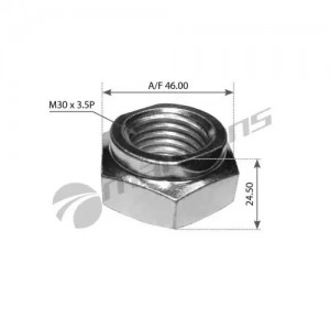 Гайка (M30x3.5P H24 A/F46)  10шт 300.098 MANSONS