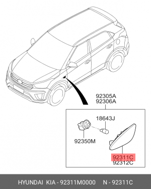 HYUNDAI CRETA (2016>) 92311M0000 HYUNDAI KIA
