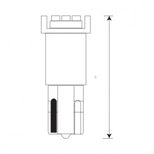 Лампа светодиодная T5 12V "Маяк" (W2.0x4.6d, 3SMD, красная) 12T5-R\3SMD3014 MAYAK