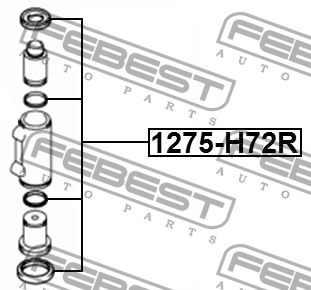 Ремкомлект колесного цилиндра HYUNDAI HD45/HD65/HD72/HD78 2004- 1275-H72R 1275-H72R FEBEST