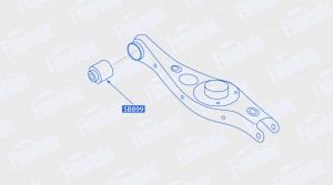 Сайлентблок нижнего рычага задней подвески Kia Sportage/Hyundai Tucson 10-/Santa SB899 FINWHALE