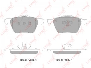 Колодки тормозные дисковые передние BD-7818 LYNXAUTO