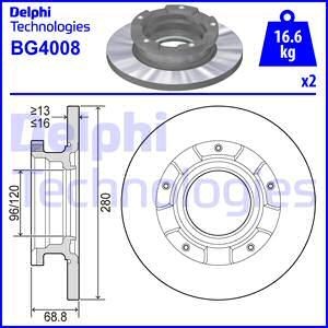 BG4008 диск тормозной задний!\ Ford Transit all 06> BG4008 DELPHI