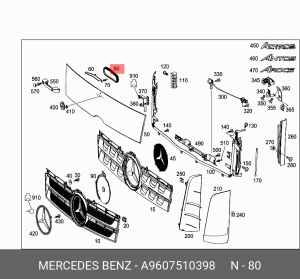 9607510398 КПЛОТНЕНИЕ ДВЕРИ A9607510398 MERCEDES BENZ