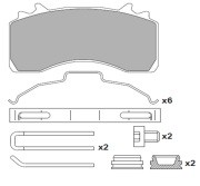 колодки тормозные! WVA29279/29223 с р/к, зад/перед дисковый тормоз Wabco Maxx 22 31010024 WUHLERMANN