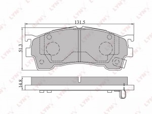 Колодки тормозные передние подходит для FORD Probe 93-98, MAZDA 626 97/MX-6 91/X BD-5101 LYNXAUTO