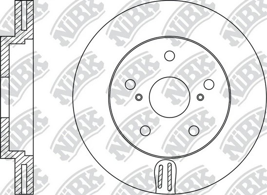 Диск тормозной TOYOTA Highlander (00-07) LEXUS RX300 передний (1шт.) NIBK RN1442 NIBK