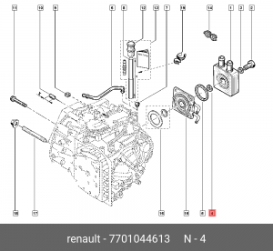 КОЛЬЦО УПЛОТНИТЕЛЬНОЕ АКПП (РЕЗ) 7701044613 7701044613 RENAULT