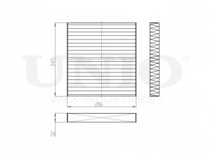 Фильтр салонный угольный FLT-40077C UNIO