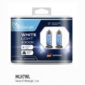 H7 12В 55ВТ 2 шт PX26d MLH7WL CLEAR LIGHT