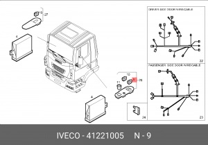 клавиша стеклоподъемника водителя!\ Iveco Stralis 41221005 IVECO
