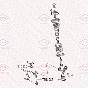 Тяга стабилизатора передняя L/R TOYOTA Avensis/Corolla/Prius 00- TEB1087 TEB1087 TATSUMI