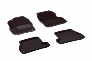 Коврик салона FORD Focus 3 (11-15) 3D 3-х слойная конструкция черный (4 предм.)  83437 SEINTEX