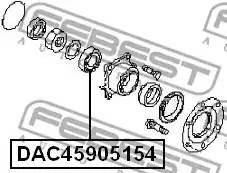 Подшипник ступицы DAC45905154 DAC45905154 FEBEST