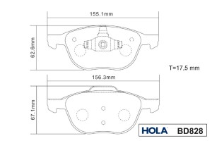 FORD FOCUS II/III, MAZDA 3, VOLVO S40 BD828 HOLA