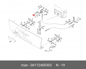 6-гранная стопорная гайка AM6-8-MAN183-B 06112400303 MAN