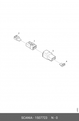 Штырьевое контактное гнездо 1507723 SCANIA