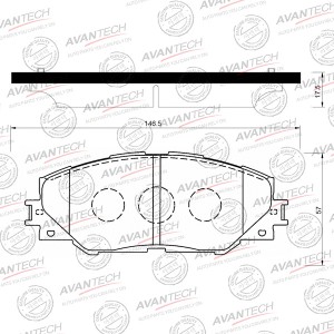 Колодки тормозные дисковые Avantech передние AV285 AVANTECH