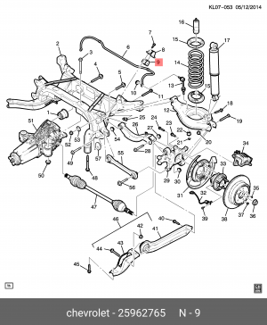 OPEL ANTARA (2007-2015) D24мм 25962765 GENERAL MOTORS