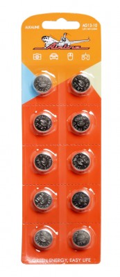 БАТАРЕЙКА AG13/LR44 ЩЕЛОЧНАЯ 10 ШТ. AG13-10 AIRLINE