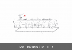 Кольцо уплотнительное FAW 3310 маслозаливной горловины OE 100303681D FAW