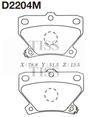 Замена на D2204MH Колодки торм. дисковые задние TOYOTA YARIS (P1/P2/P9) 99-11 D2 D2204M MK KASHIYAMA