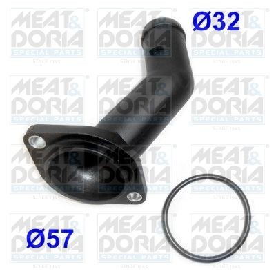 Фланец водяного охлаждения VW Bora,Caddy,Golf,Passat AUDI 80,90,A4,A6 MEAT&DORIA 93121 MEAT DORIA