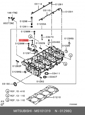 БОЛТ MS101319 MS101319 MITSUBISHI