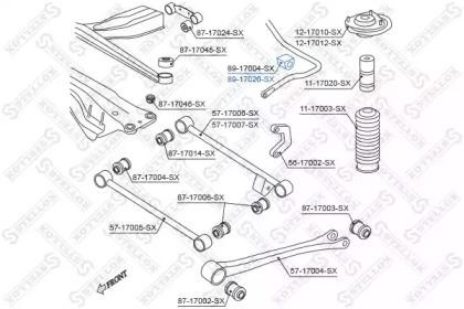 втулка стабилизатора заднего! d13\ Subaru Impreza G10/G11 93> 89-17020-SX STELLOX
