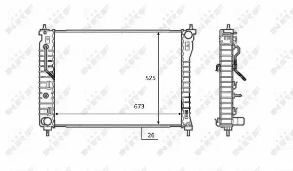 Радиатор двигателя (Al) CHEVROLET Captiva 2.4 07- 58449 58449 NRF