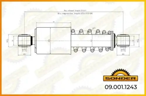 Амортизатор кабины MB о.н 9428903619 — 2 года безусловной гарантии 090011243 SONDER