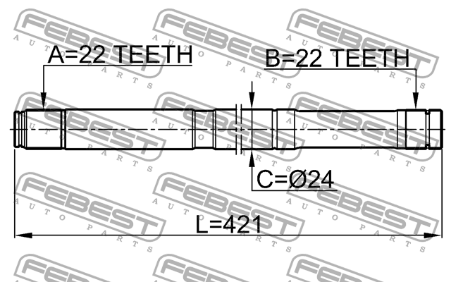 Вал привода левый NISSAN ALMERA B10RS (CLASSIC) 2006-2012 0212-B10MTLH 0212-B10MTLH FEBEST