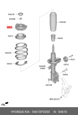 ОПОРА СТОЙКИ АМОРТИЗАТОРА 54610-P2000 54610P2000 HYUNDAI KIA
