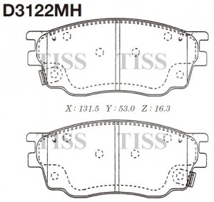 D3122MH колодки дисковые п.!\ Mazda 6 1.8i/2.0Di 02> D3122MH MK KASHIYAMA