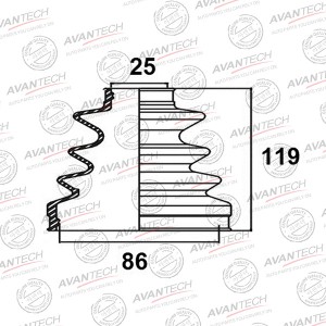 Пыльник привода Avantech BD0118 AVANTECH