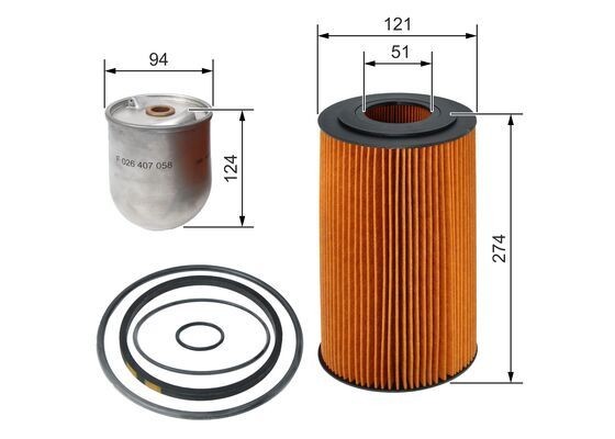 Фильтр масляный MERCEDES Actros BOSCH F 026 407 212 BOSCH