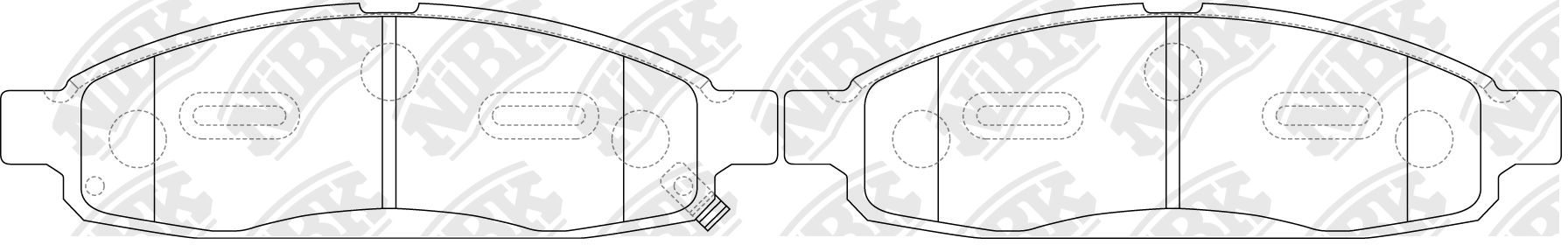 Колодки тормозные дисковые NI ARMADA 5.5 2003 - 2006 PN0428 PN0428 NIBK