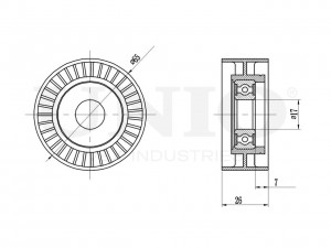 Ролик натяжной приводного ремня TNS-10114 UNIO