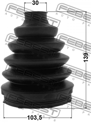 Пыльник ШРУСа наружный 103.5X139X30 CITROEN RELAY III 2006- 2517-BOX3 2517-BOX3 FEBEST