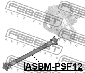 Вал карданный BMW 5 F10, 7 F01 ASBM-PSF12 ASBM-PSF12 FEBEST